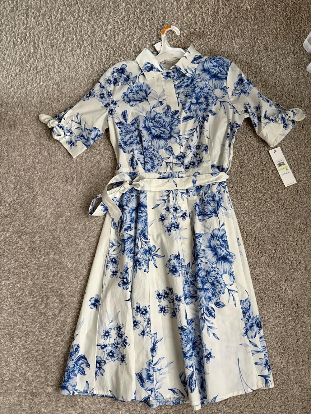 Calvin Klein Floral Midi Shirt Dress